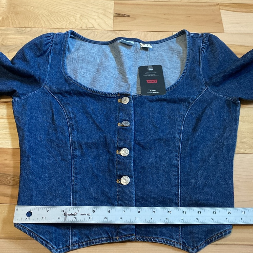 Levi’s Denim Long Sleeve Button-Up Top - Picture 5 of 17